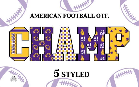American Football 5 Balls: Dynamic Typography for Design