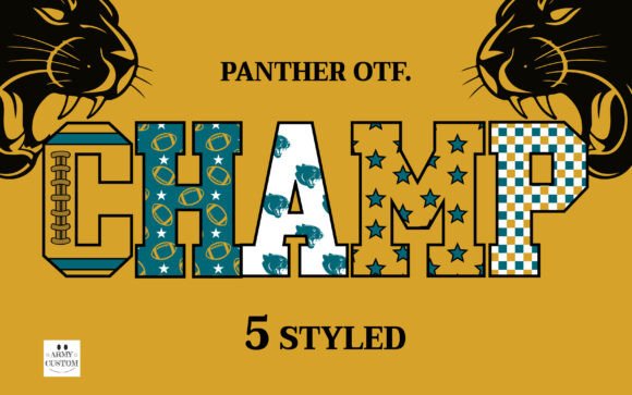 American Football Panther: Dynamic Typography for Bold Designs
