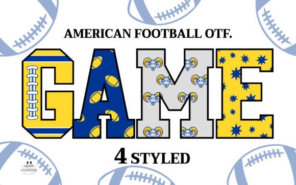 American Football Rams Font: Dynamic Design