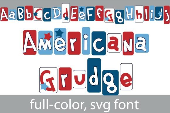 Americana Grudge: A Full-Color Font for Bold Visual Design