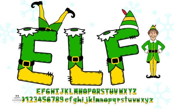 Buddy Elf Green Yellow Edition: Festive Character Font