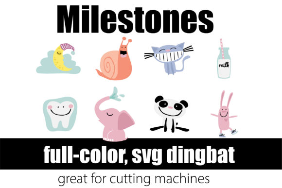 Celebrate Growth with Milestones: A Full-Color Dingbat Font for Visual Storytelling