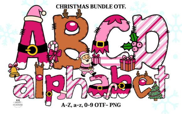 Christmas Pink Bundle: A Whimsical Font for Festive Design