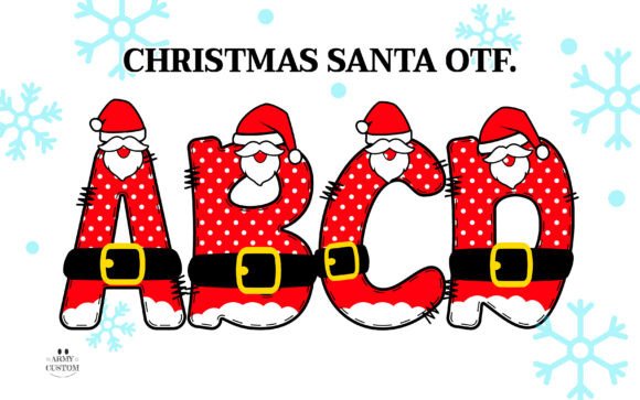 Christmas Santa Army: A Festive Typography Force for Designers