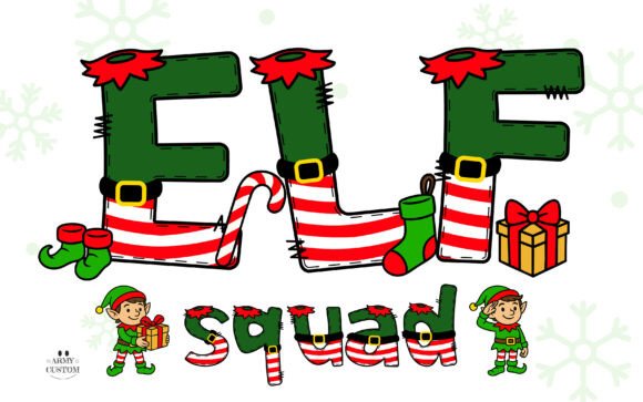 Elf Squad Candy Stripe: A Festive Font for Holiday Design