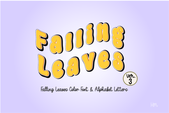 Falling Leaves Yellow: A Vibrant Color Font for Dynamic Design