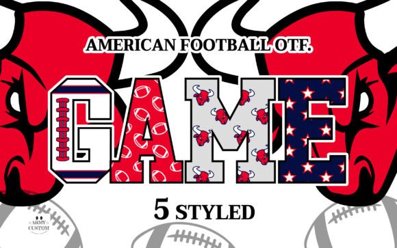 Gridiron Grit Meets Graphic Design: The American Football Bull Bundle