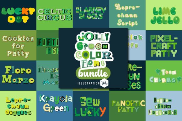 Jolly Green Color Font Bundle: Vibrant Design Solutions