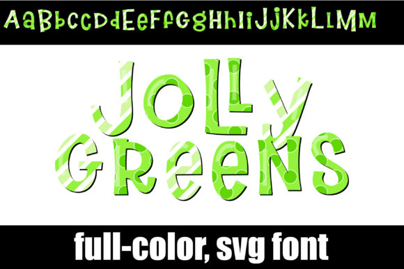 Jolly Greens: A Whimsical Full-Color Font for Creative Design