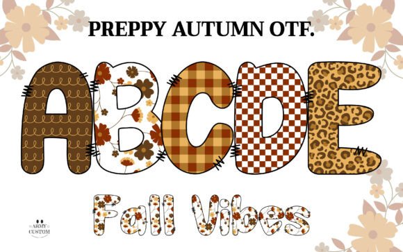 Preppyfall5 Plaid: A Cozy Autumn Font Collection