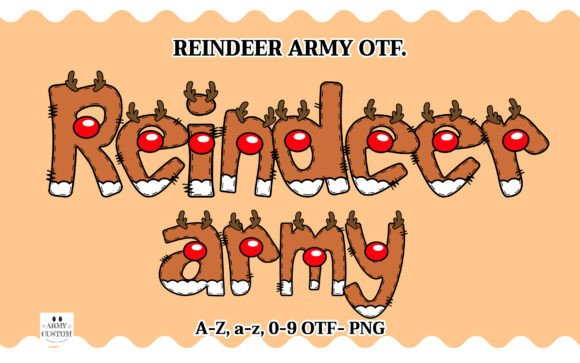 Reindeer Army: A Whimsical Typeface for Festive Design