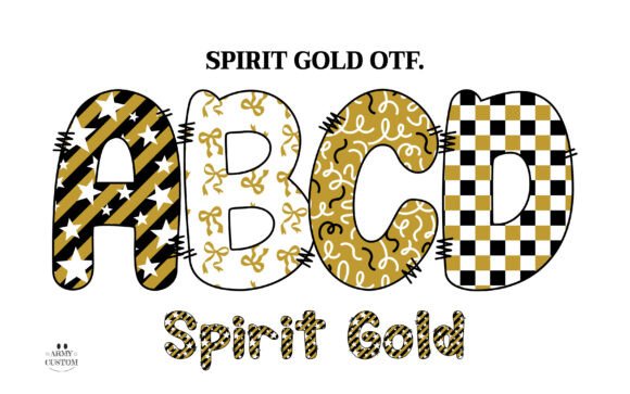 Spirit Gold: Elevate Your Design with a Bold, Artistic Alphabet